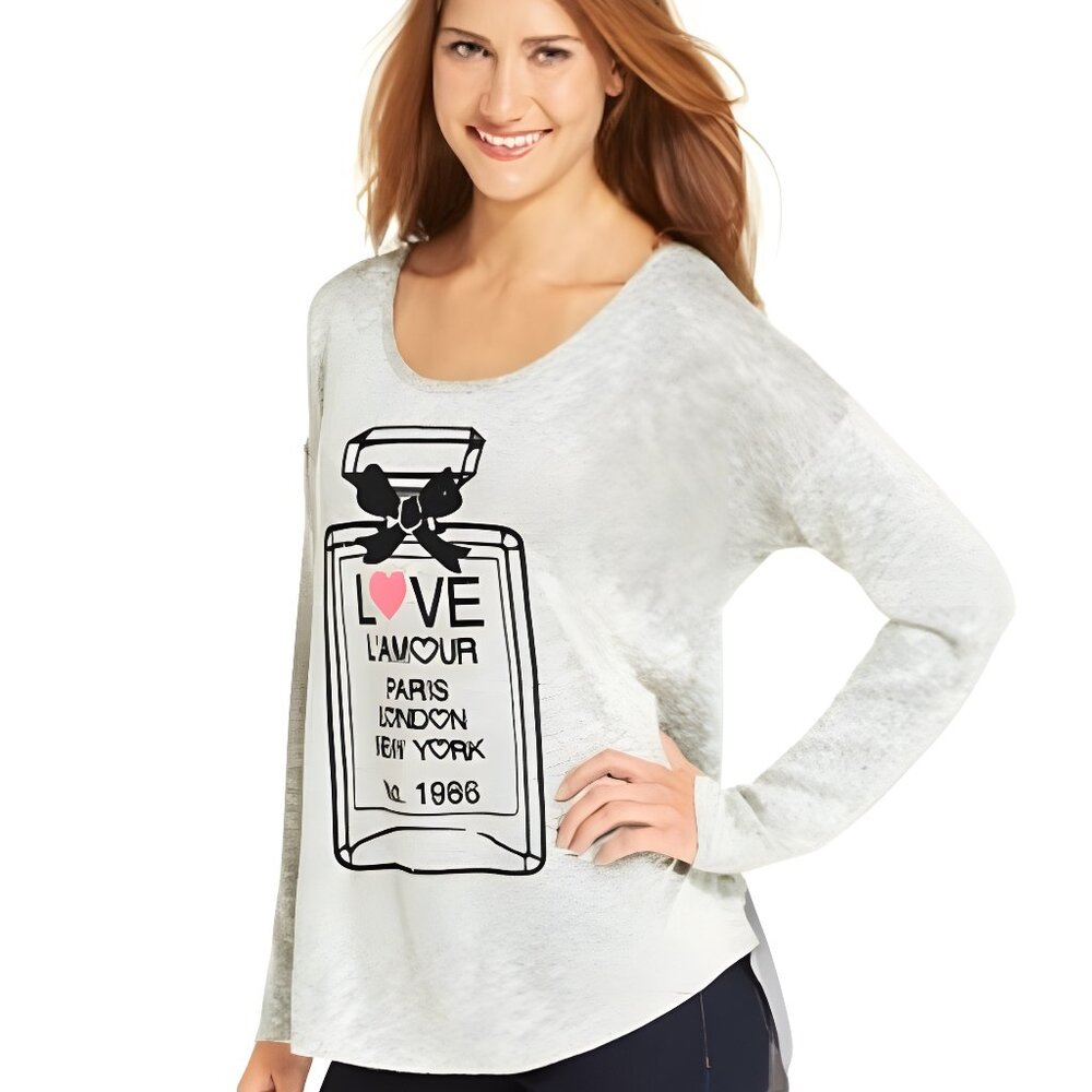 Style & Co. Ladies Perfume-Print Button-Back Top … - image 1